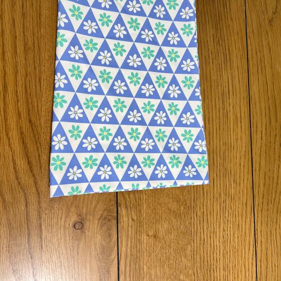 Zara Womens High Rise Crop Pants Daisy Print Size Medium 70s Hippie Groovy Mod‎ - Picture 5 of 8